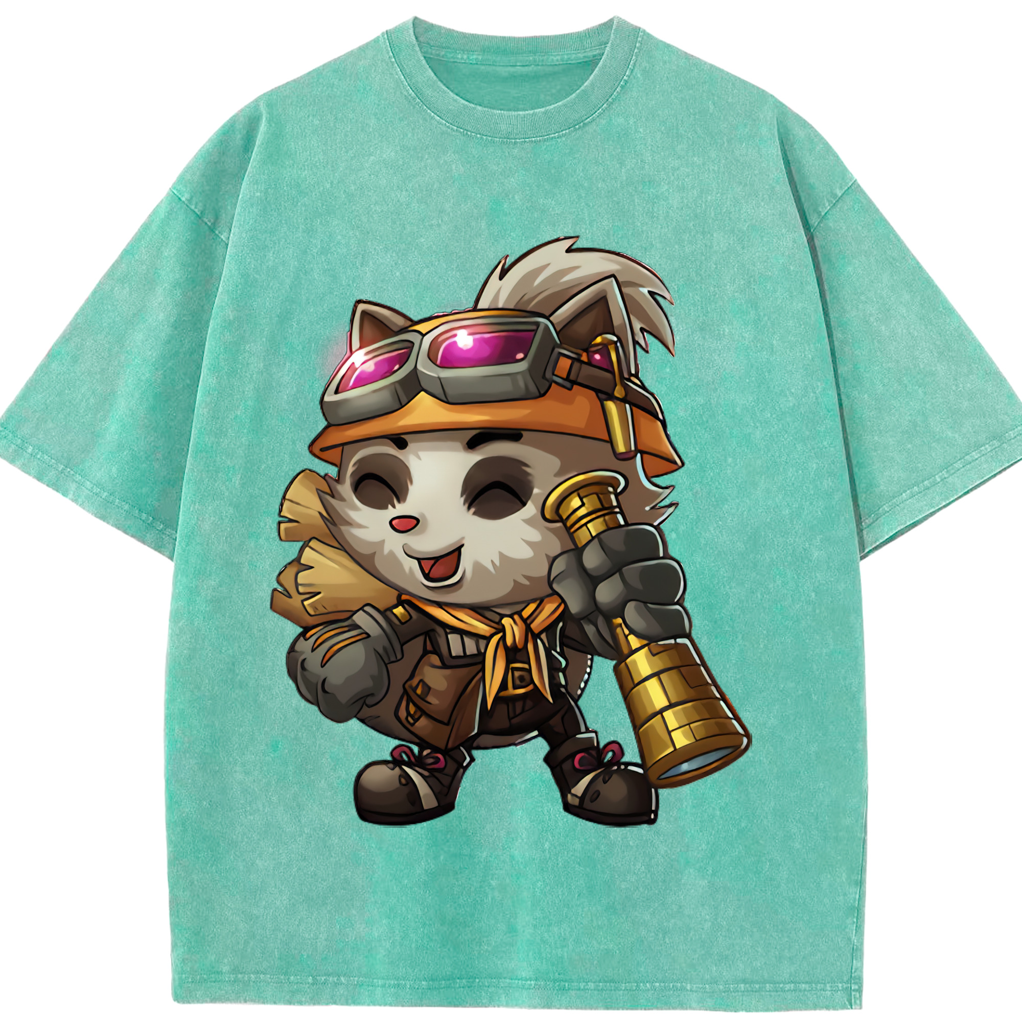 リーグ・オブ・レジェンド League of Legends LOL 綿100% ヴィンテージ風 半袖Tシャツ（フロントプリント）